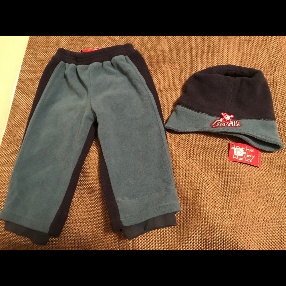 Toddler pant and winter hat set